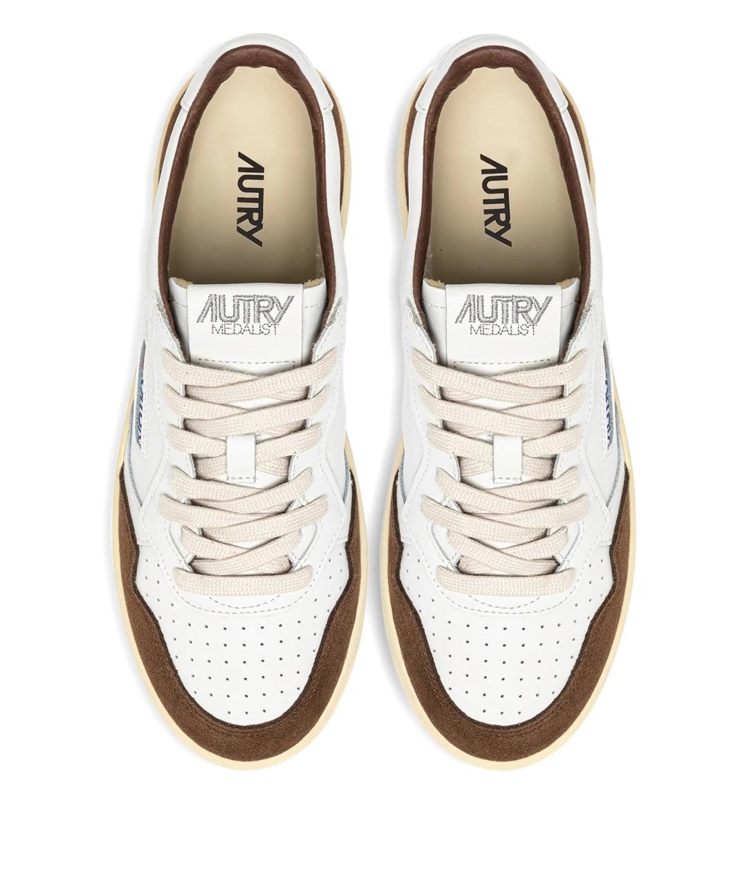 AUTRY Белые кожаные низкие кроссовки / кеды, фото 4
