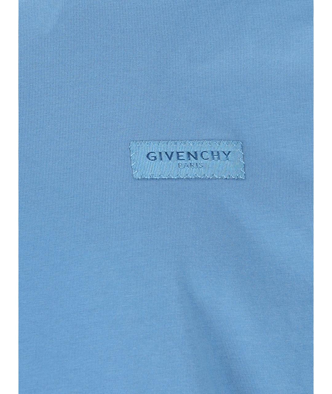 GIVENCHY Синяя хлопковая футболка, фото 2