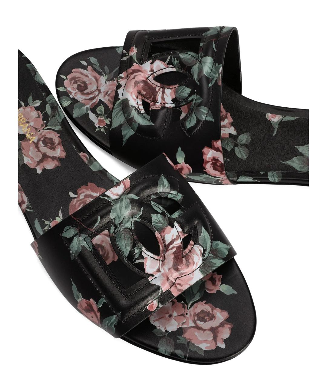 DOLCE&GABBANA Мульти кожаные шлепанцы, фото 4
