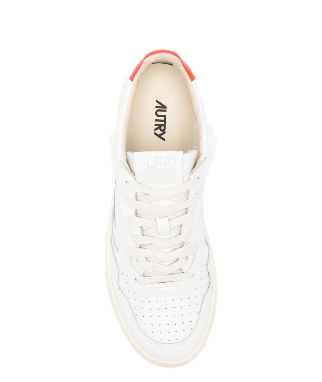 AUTRY Белые кожаные низкие кроссовки / кеды, фото 4