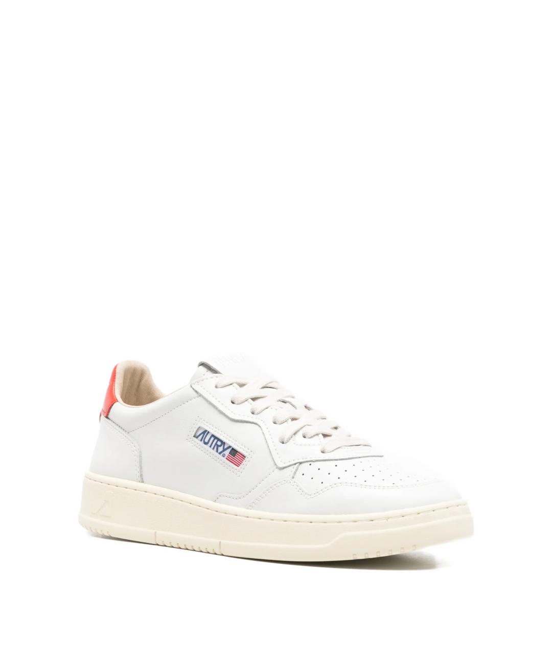 AUTRY Белые кожаные низкие кроссовки / кеды, фото 2