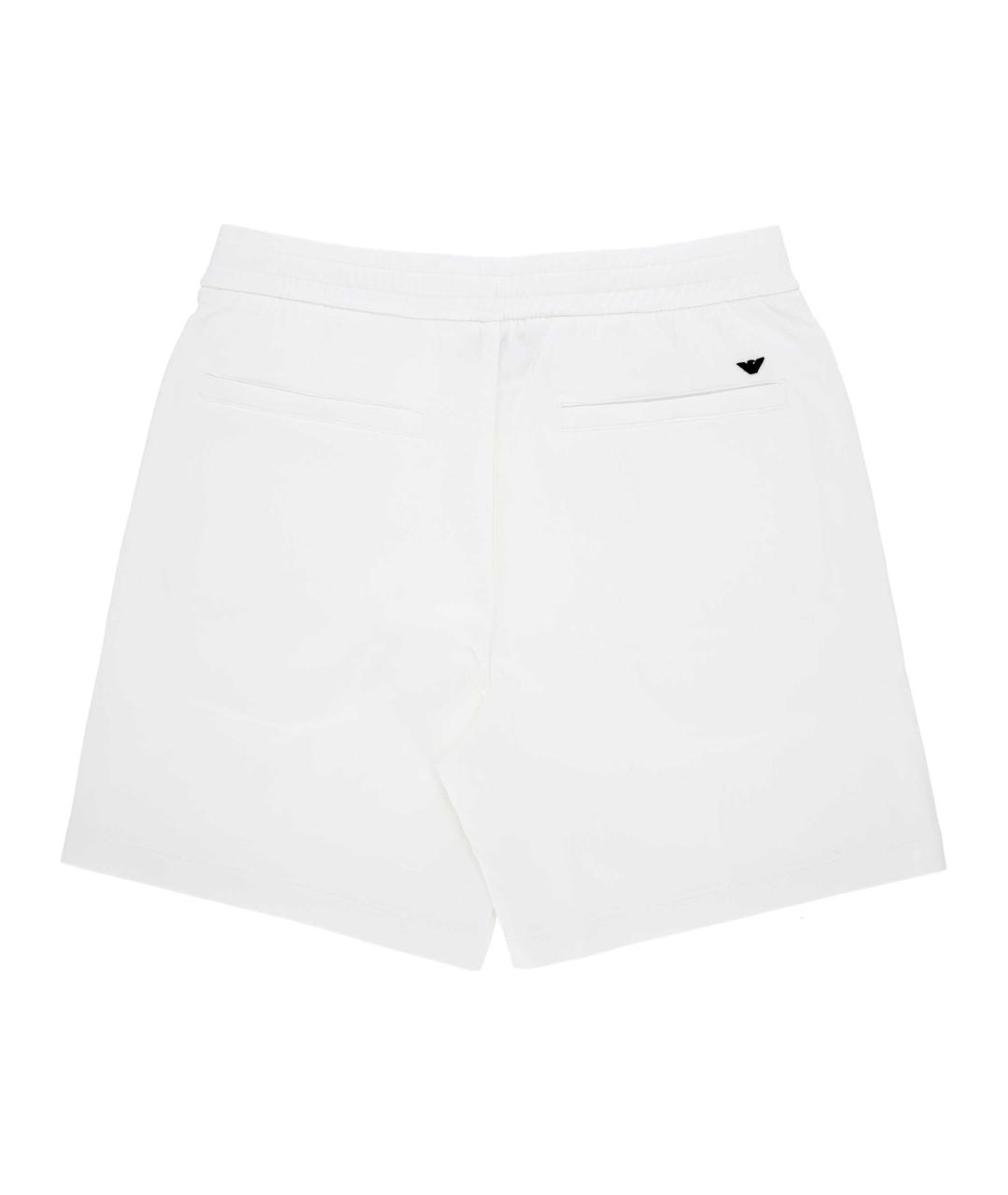 EMPORIO ARMANI Белые полиэстеровые шорты, фото 2