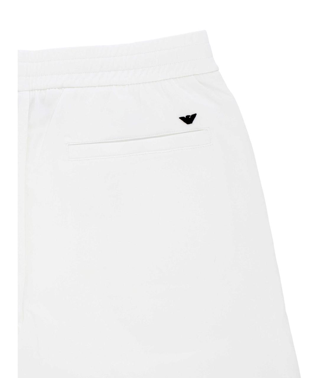 EMPORIO ARMANI Белые полиэстеровые шорты, фото 3