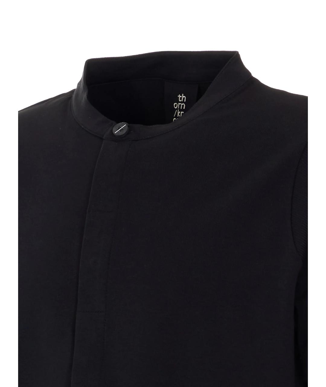THOM KROM Черная хлопковая футболка, фото 2