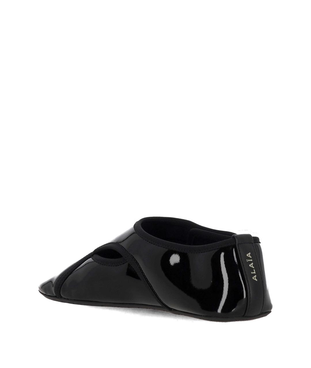 ALAIA Черные балетки из лакированной кожи, фото 3