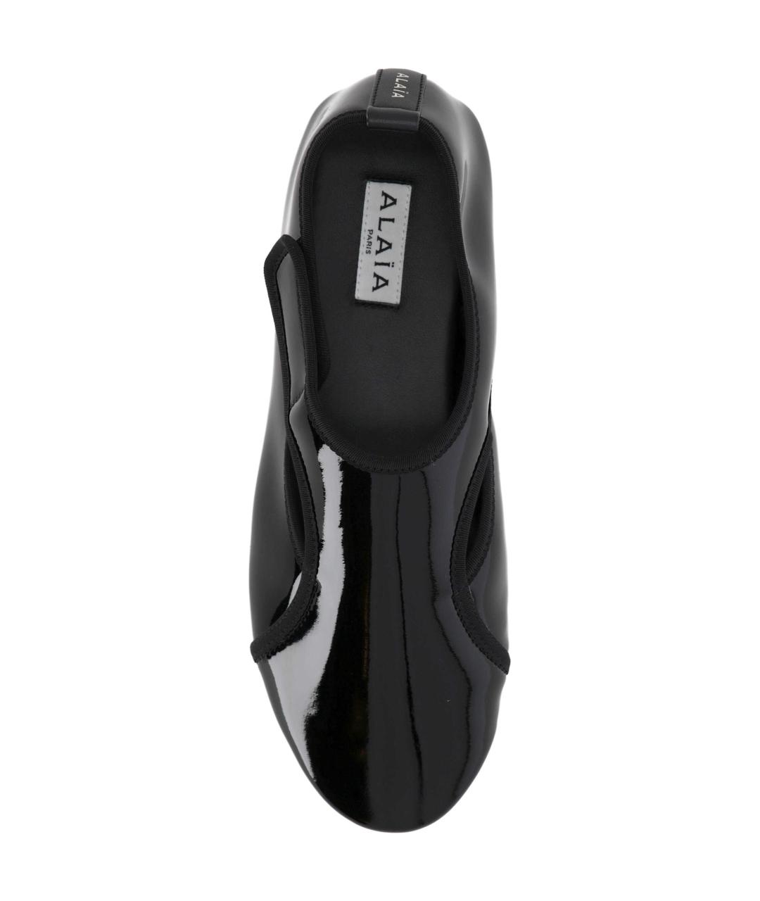 ALAIA Черные балетки из лакированной кожи, фото 4