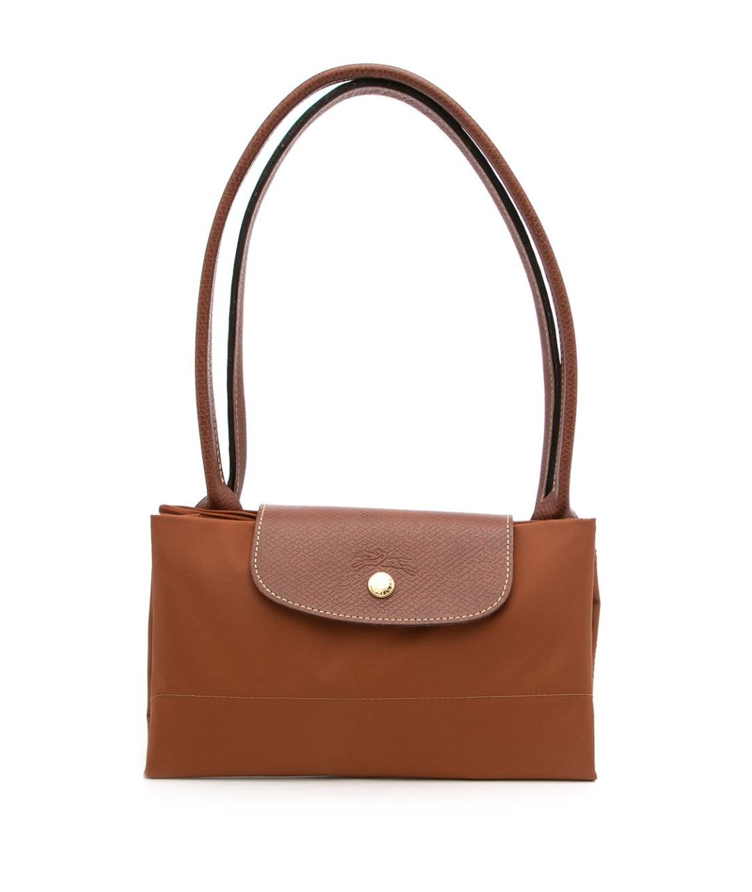 LONGCHAMP Коричневая тканевая сумка тоут, фото 5