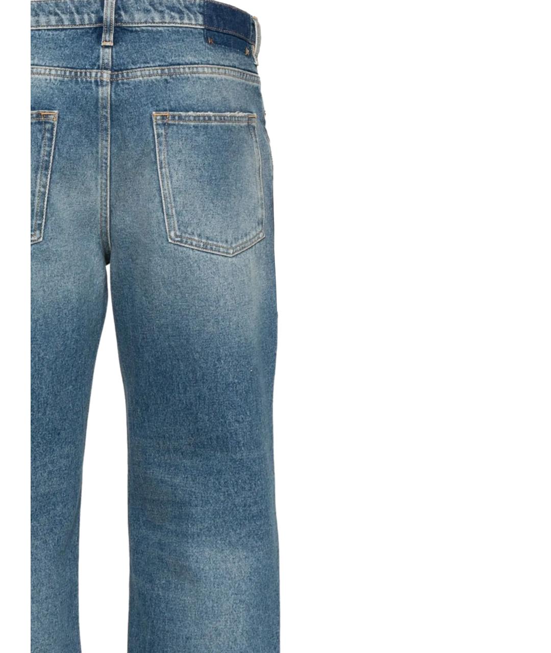 GOLDEN GOOSE DELUXE BRAND Синие хлопковые прямые джинсы, фото 3