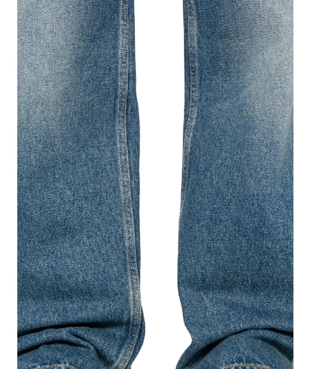 GOLDEN GOOSE DELUXE BRAND Синие хлопковые прямые джинсы, фото 2