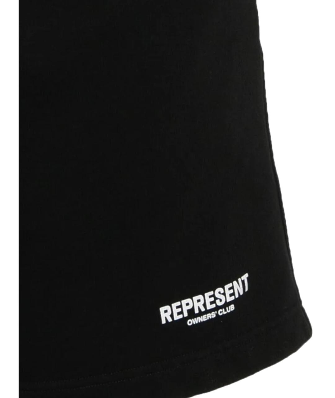 REPRESENT Черные хлопковые шорты, фото 2
