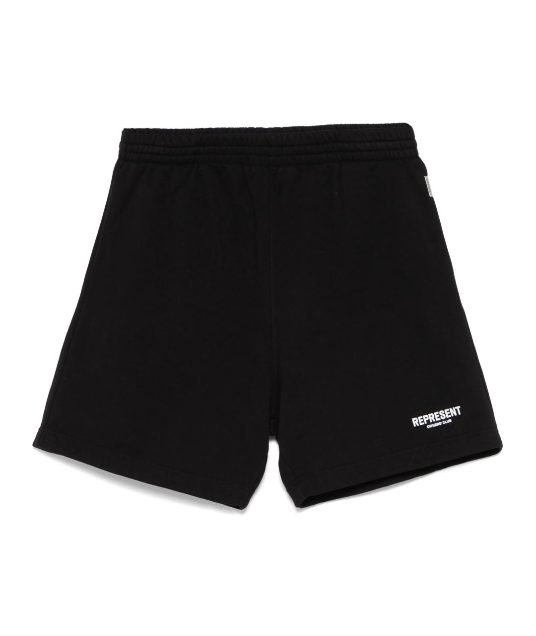 REPRESENT Черные хлопковые шорты, фото 1