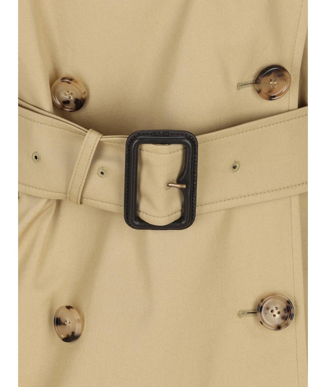 BURBERRY Бежевый хлопковый тренч/плащ, фото 3