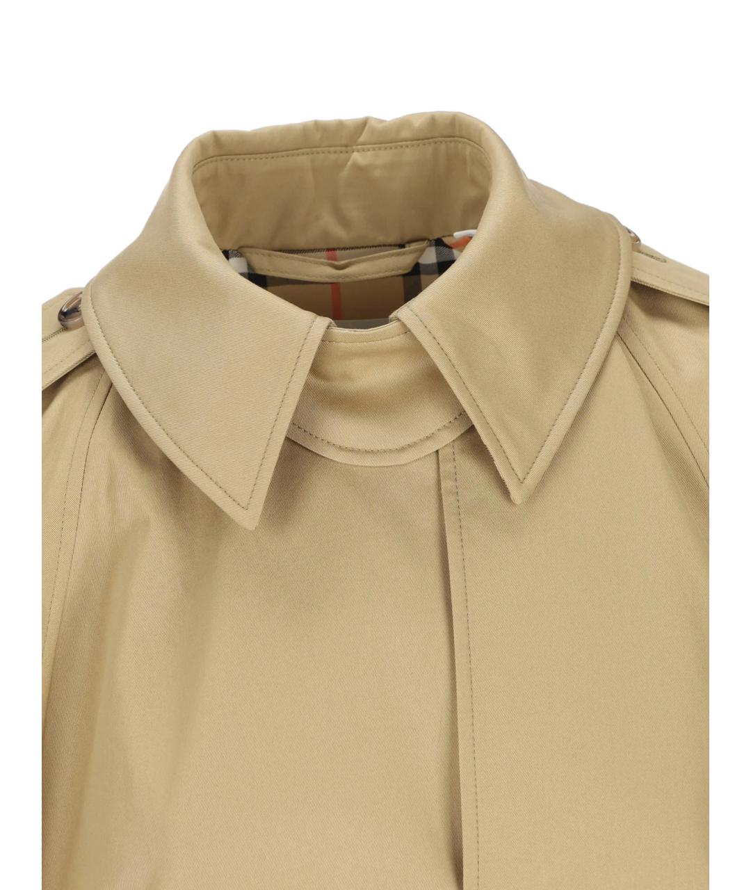 BURBERRY Бежевый хлопковый тренч/плащ, фото 2