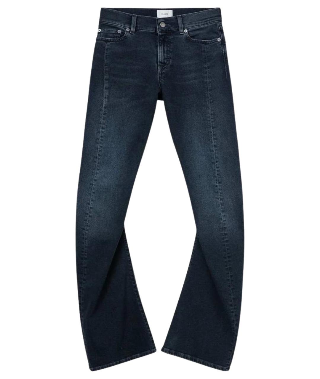 HAIKURE Темно-синие хлопко-полиэстеровые прямые джинсы, фото 1