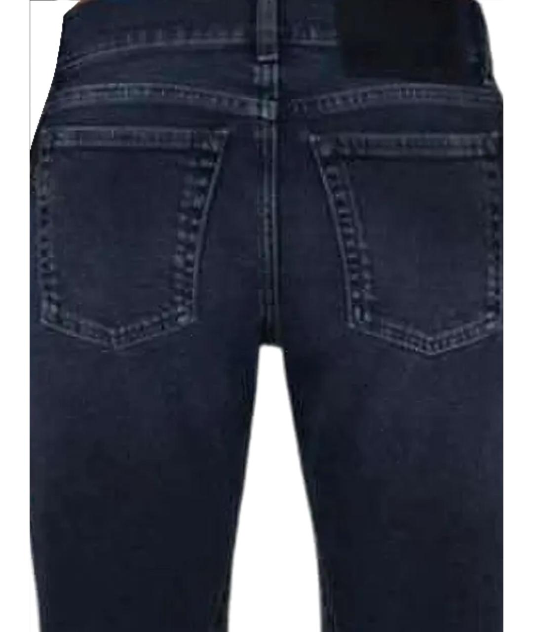 HAIKURE Темно-синие хлопко-полиэстеровые прямые джинсы, фото 3