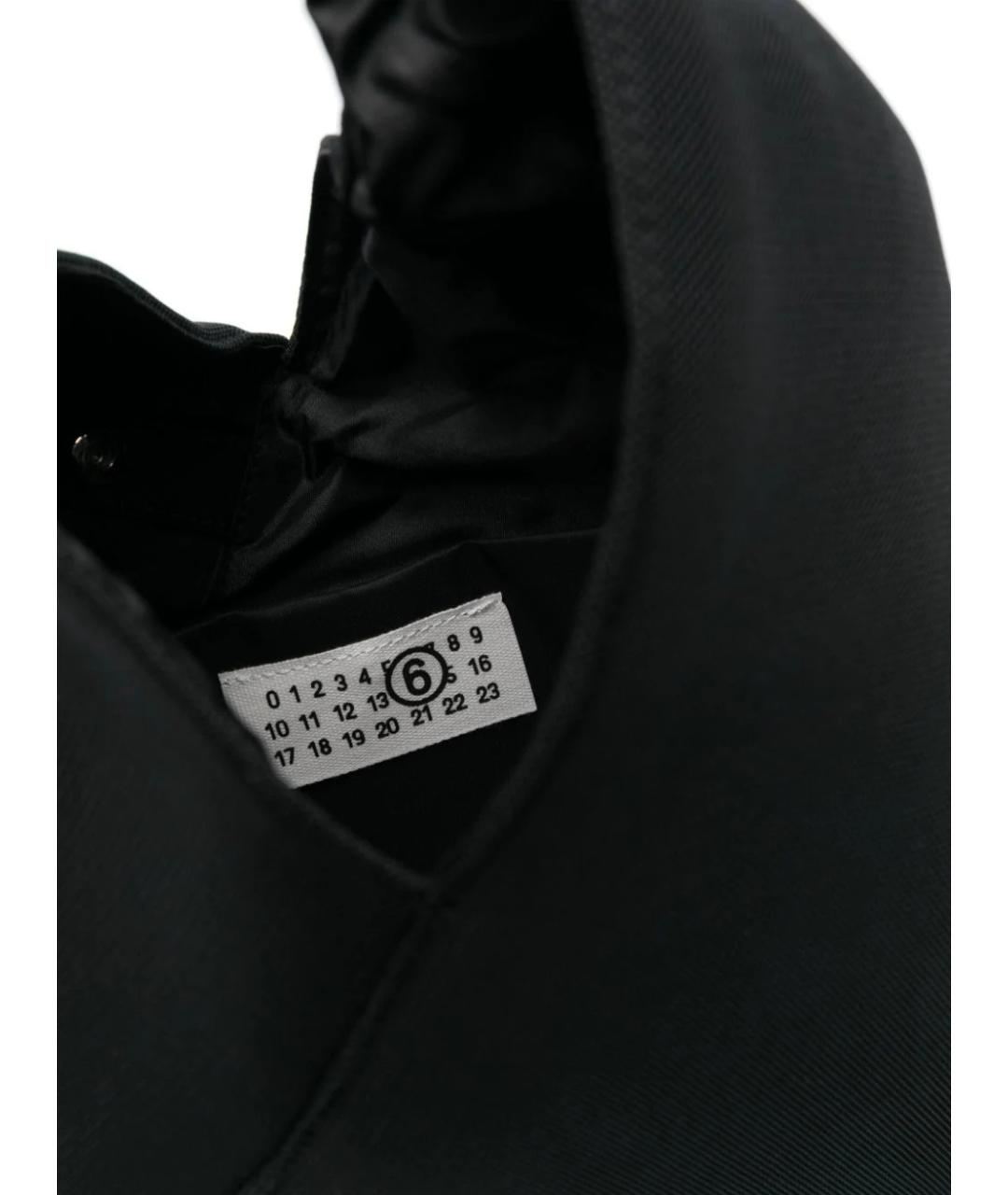 MM6 MAISON MARGIELA Черная тканевая сумка с короткими ручками, фото 4