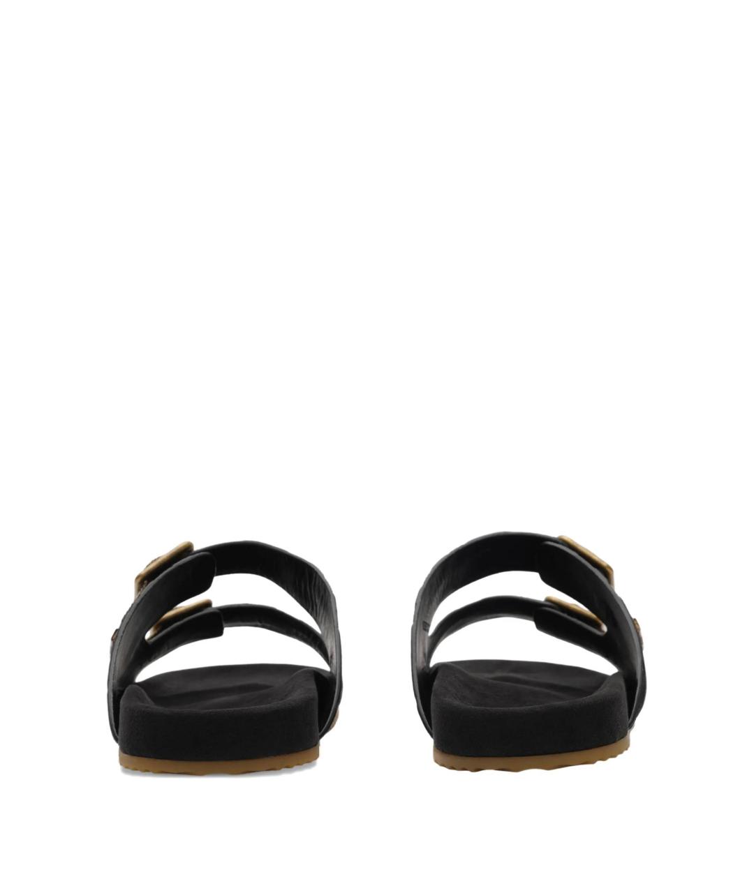 BURBERRY Черные кожаные сандалии, фото 3