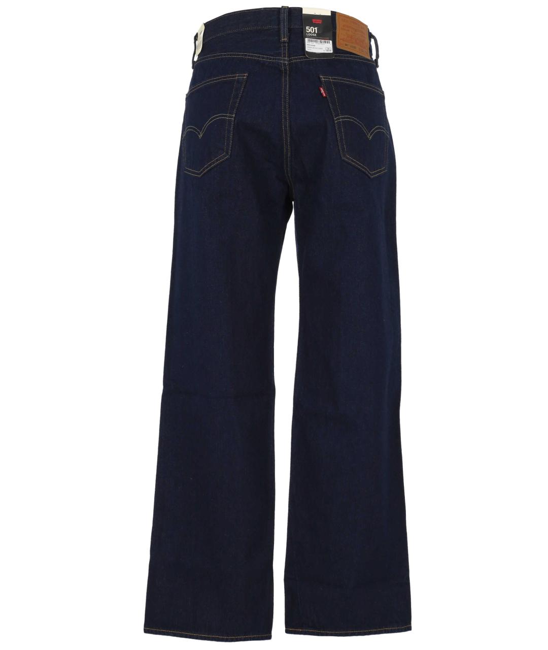 LEVI'S Темно-синие хлопковые прямые джинсы, фото 3