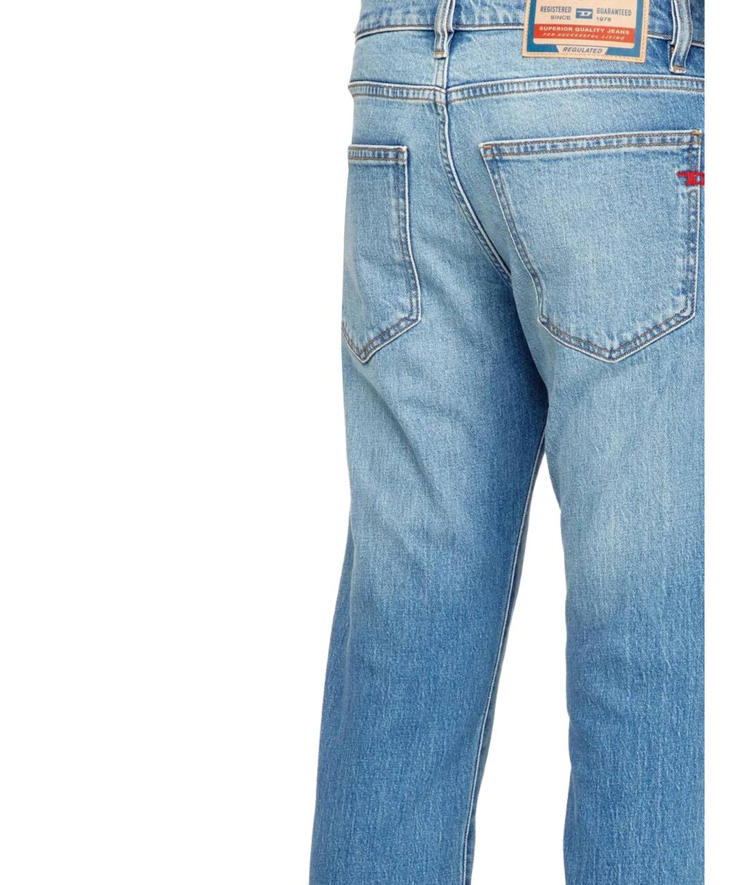 DIESEL Голубые хлопко-эластановые джинсы скинни, фото 3