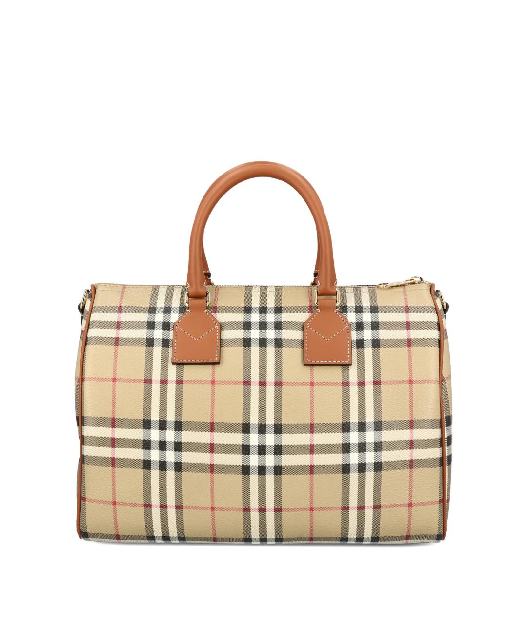 BURBERRY Бежевая хлопковая сумка тоут, фото 3