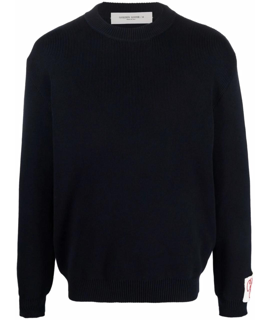 GOLDEN GOOSE DELUXE BRAND Темно-синий хлопковый джемпер / свитер, фото 1