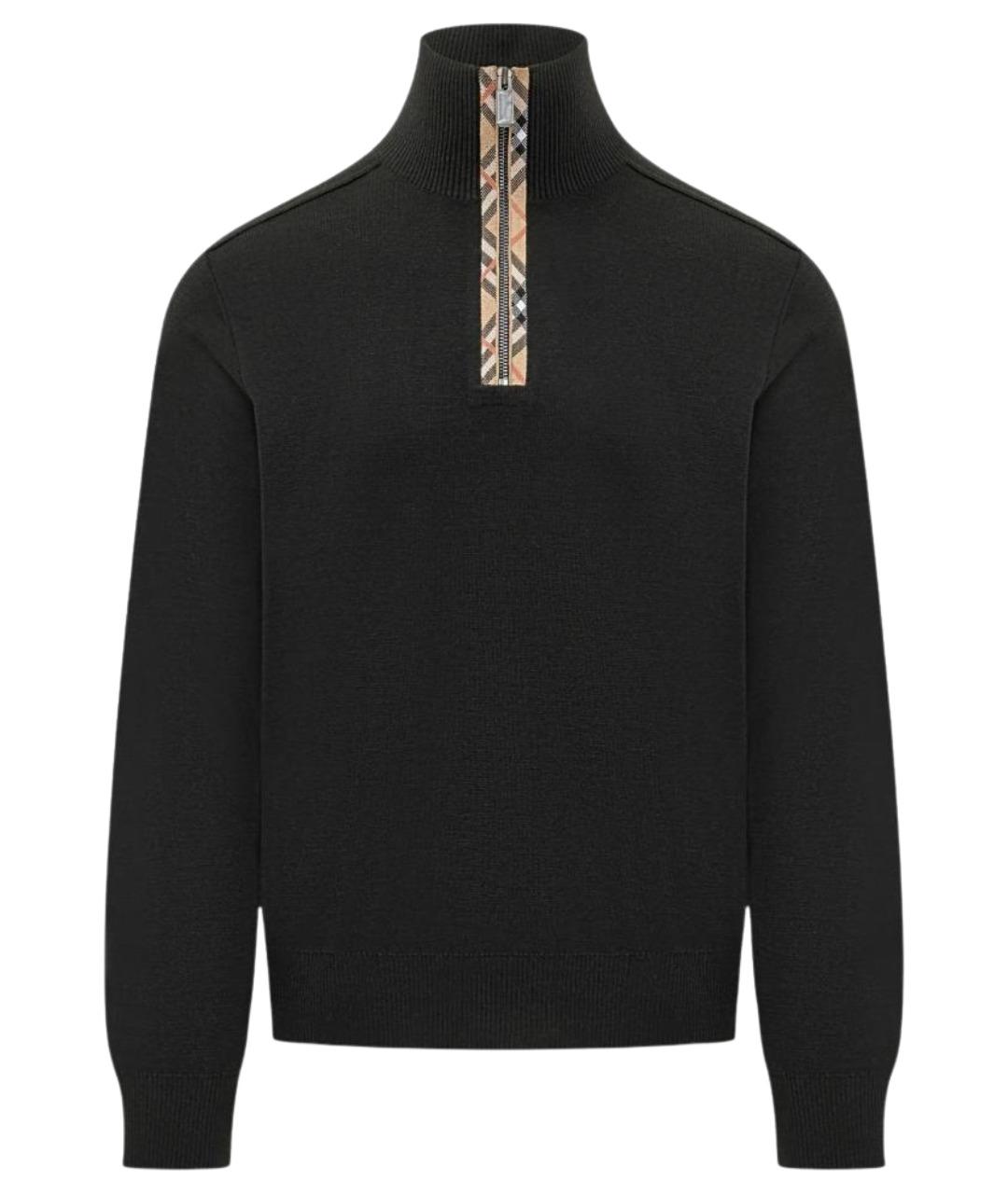 BURBERRY Черный шерстяной джемпер / свитер, фото 1