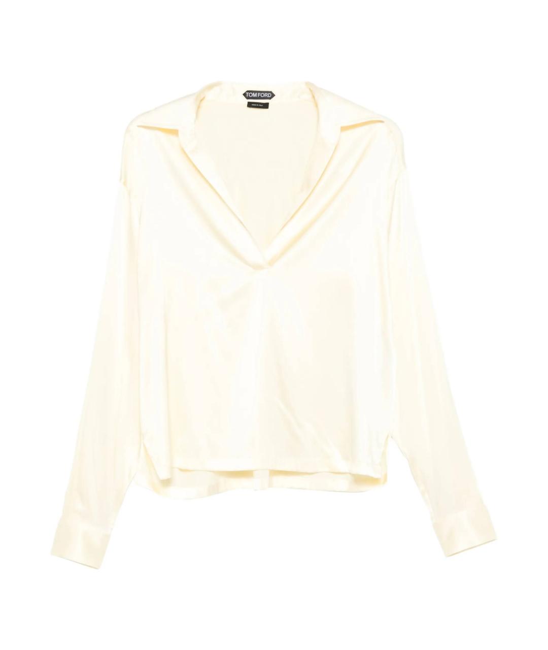 TOM FORD Желтая шелковая блузы, фото 1