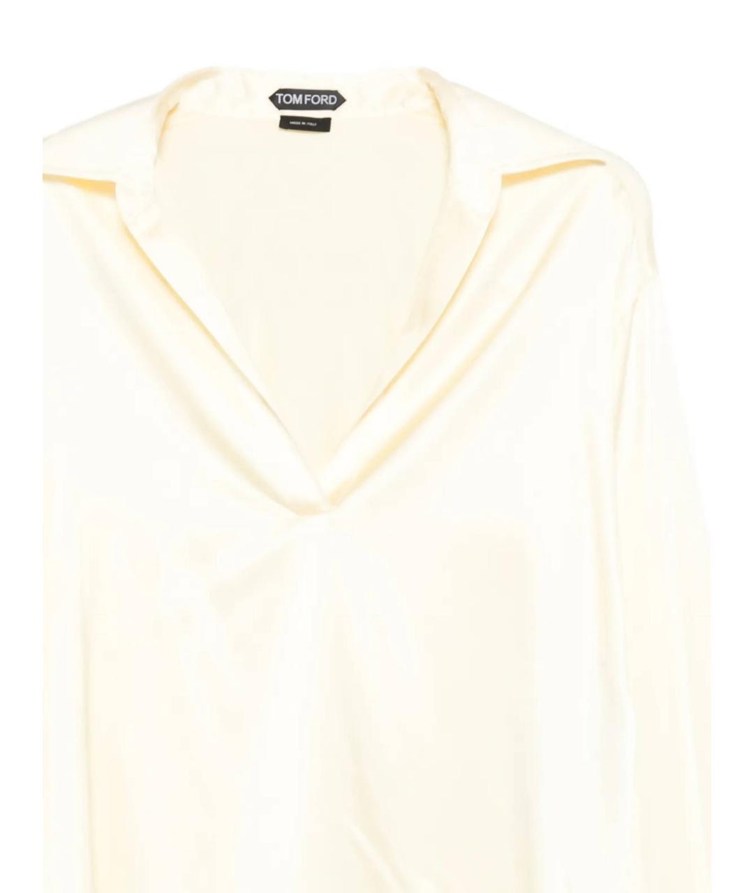 TOM FORD Желтая шелковая блузы, фото 2