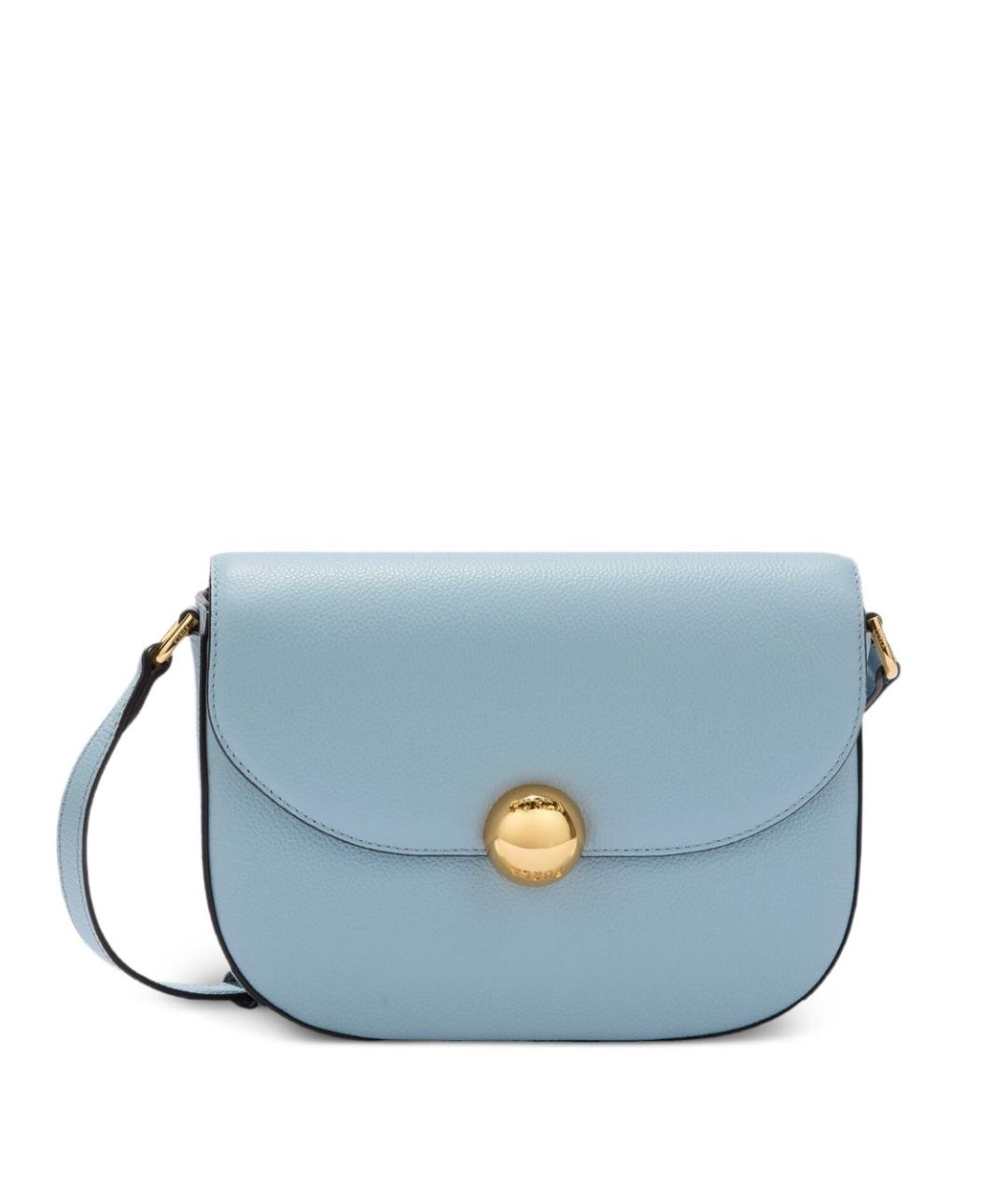 FURLA Голубая кожаная сумка через плечо, фото 1