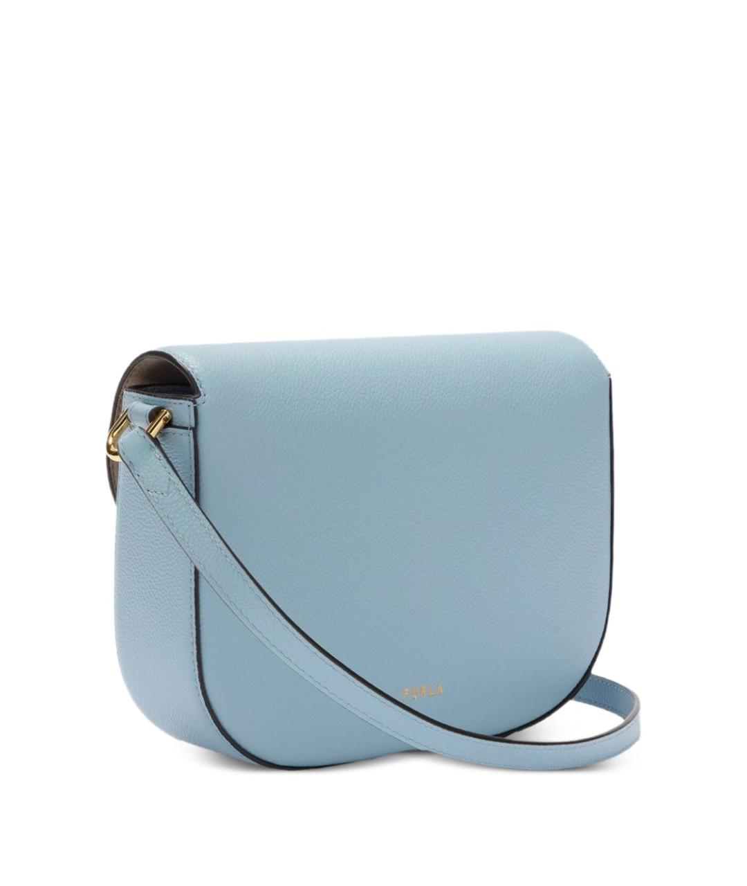 FURLA Голубая кожаная сумка через плечо, фото 2