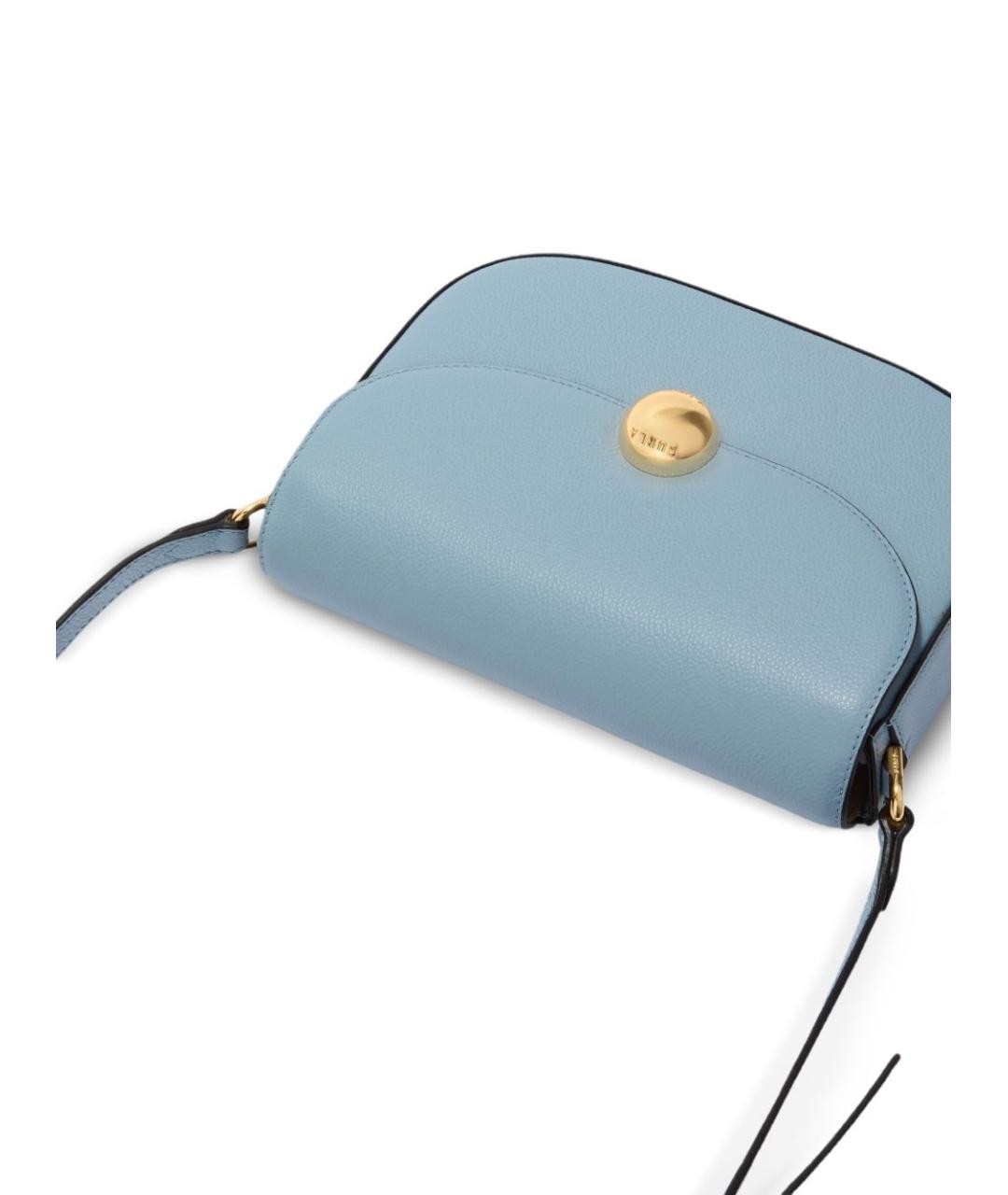 FURLA Голубая кожаная сумка через плечо, фото 3