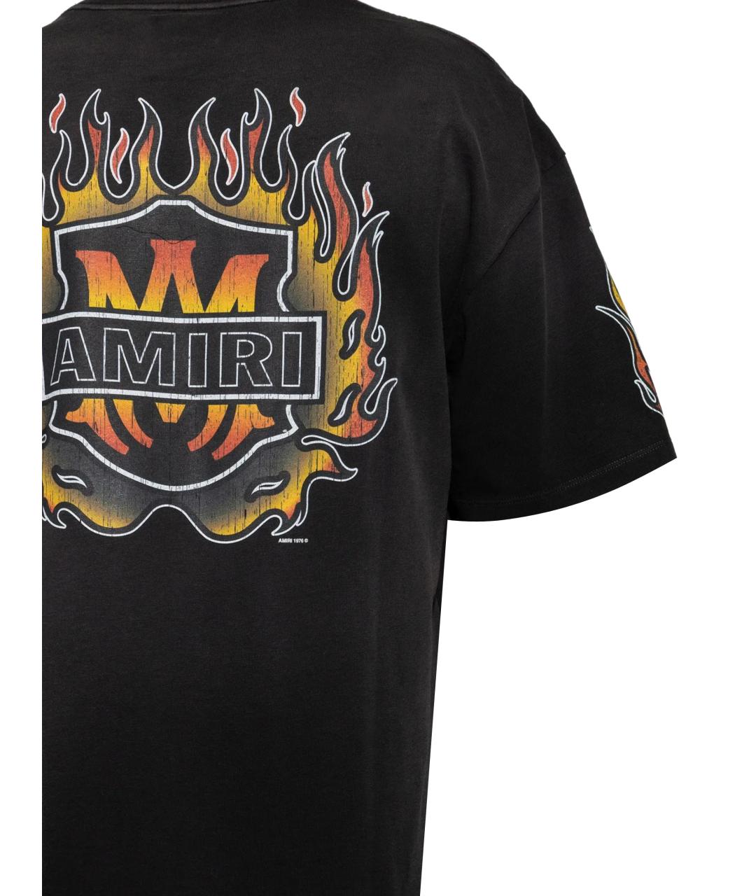 AMIRI Черная хлопковая футболка, фото 3