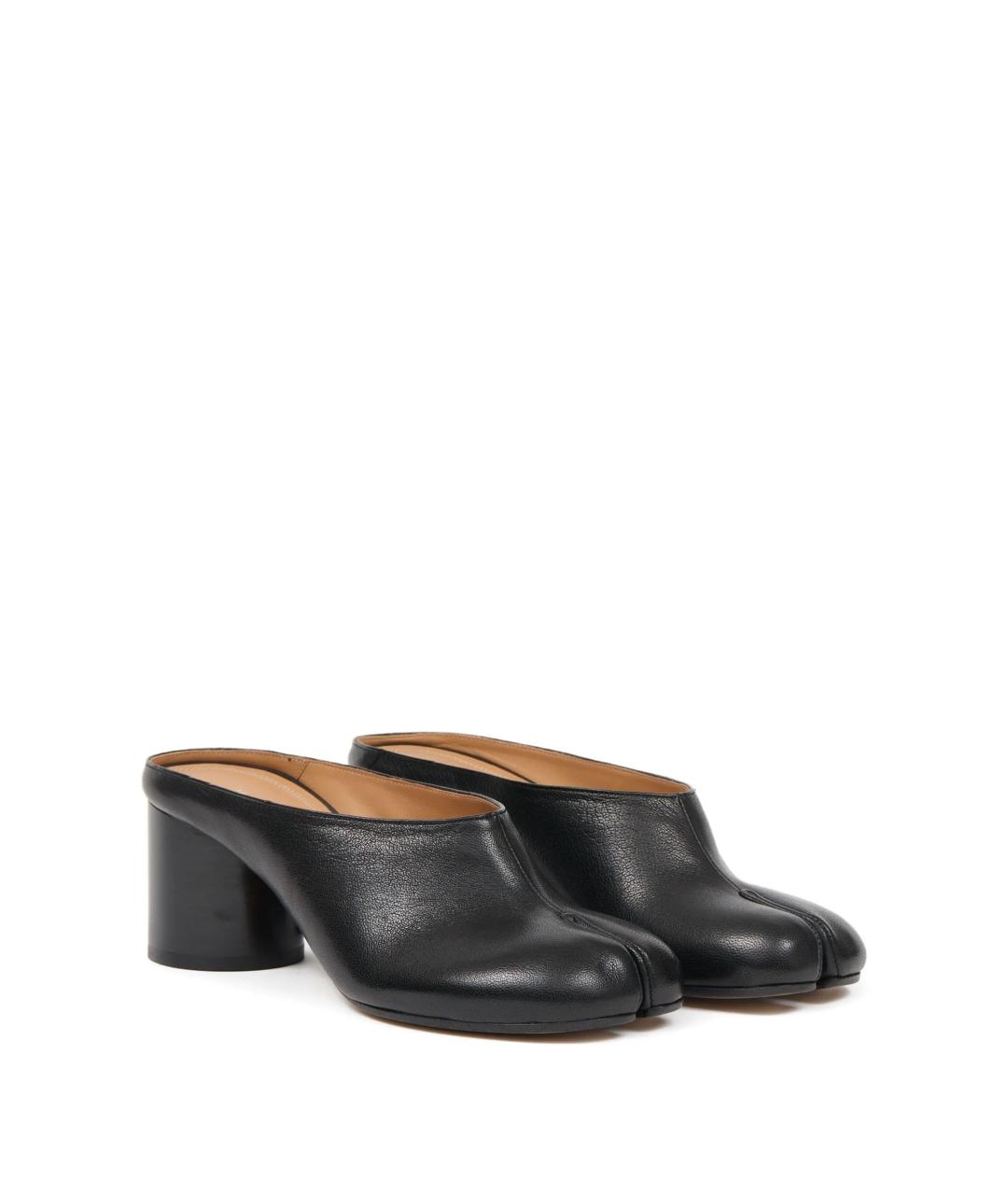 MAISON MARGIELA Черные кожаные мюли, фото 2