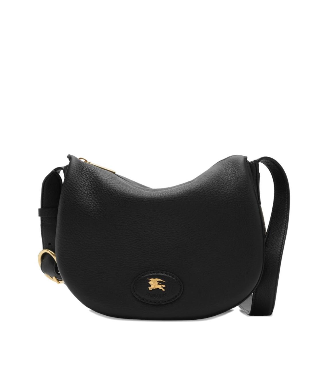 BURBERRY Черная кожаная сумка через плечо, фото 1