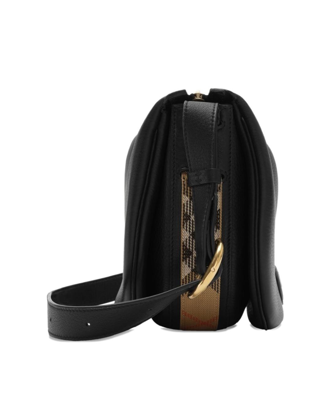 BURBERRY Черная кожаная сумка через плечо, фото 2