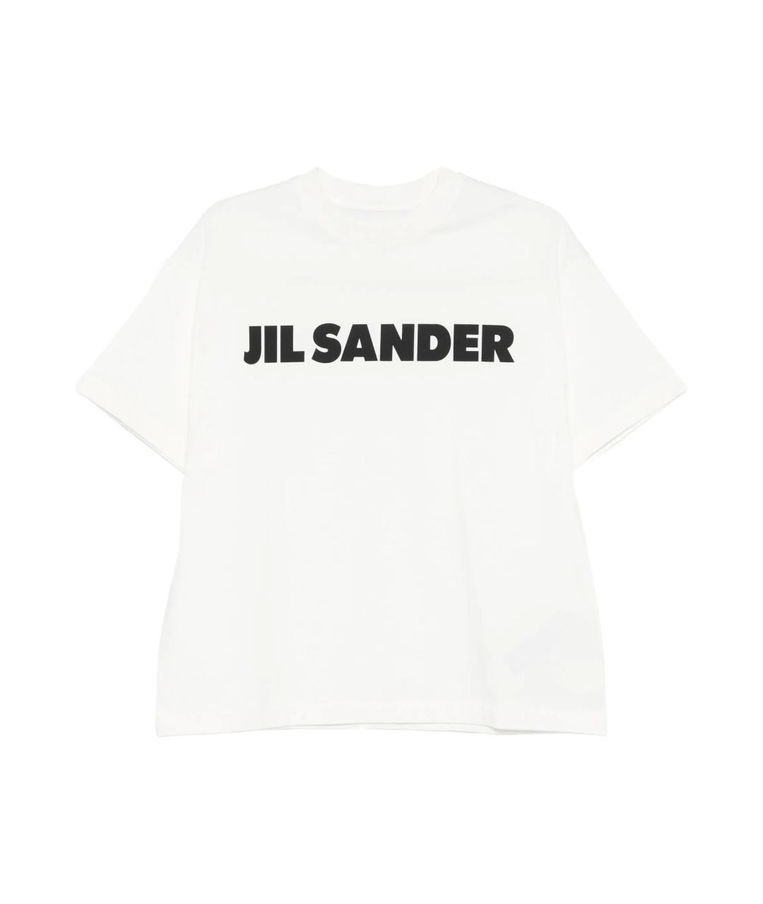 JIL SANDER Белая хлопковая футболка, фото 1