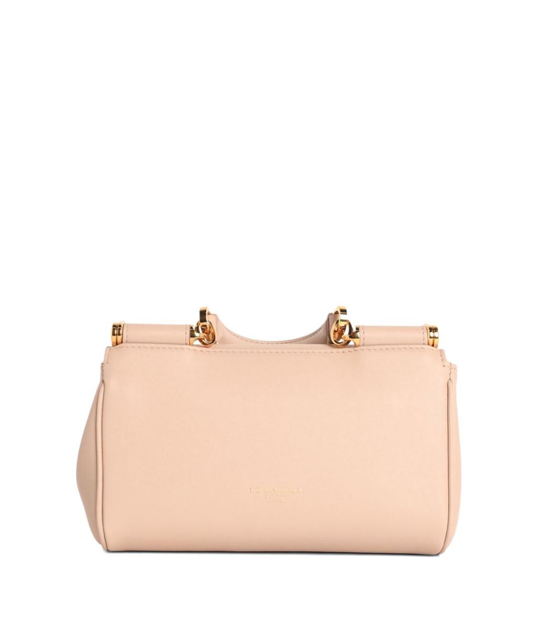 DOLCE&GABBANA Бежевая кожаная сумка тоут, фото 3