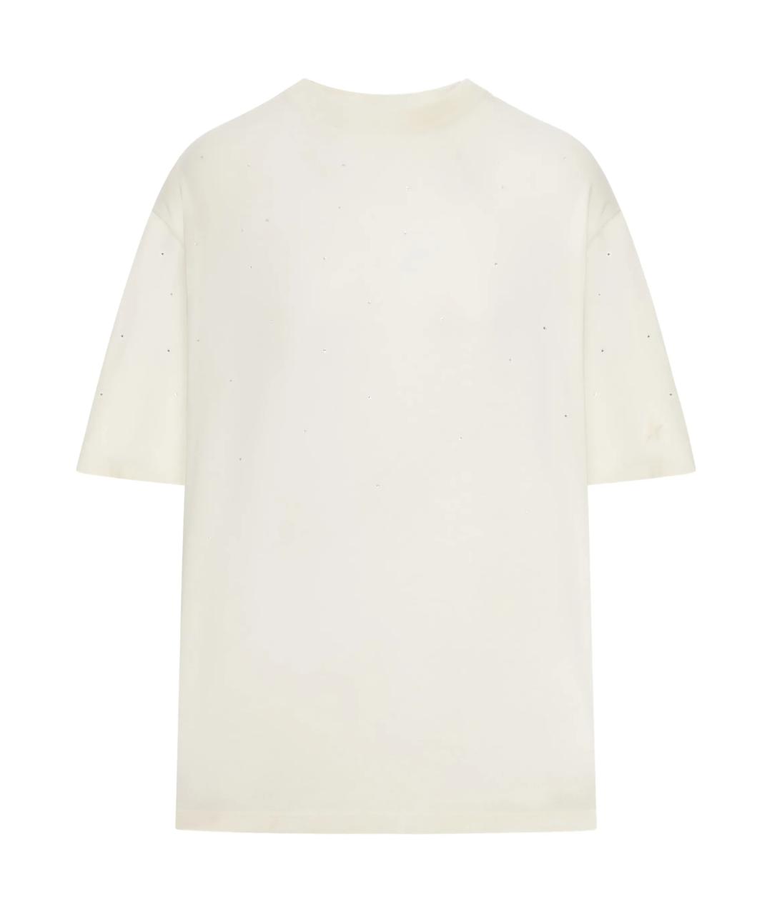 GOLDEN GOOSE DELUXE BRAND Белая хлопковая футболка, фото 1