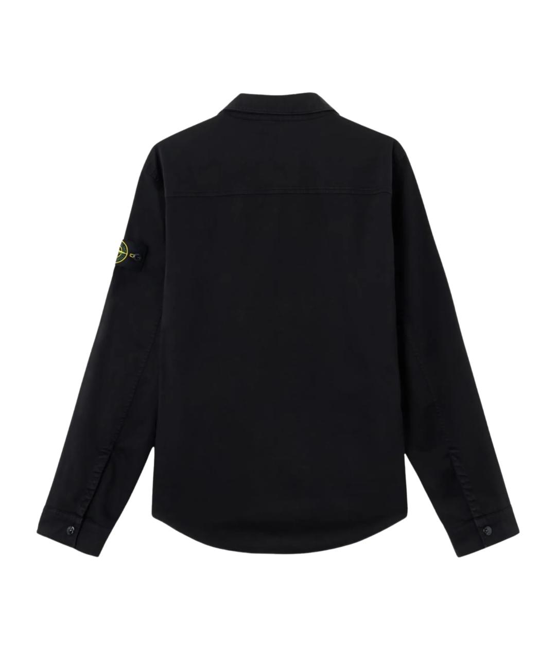STONE ISLAND Черная хлопковая куртка, фото 3