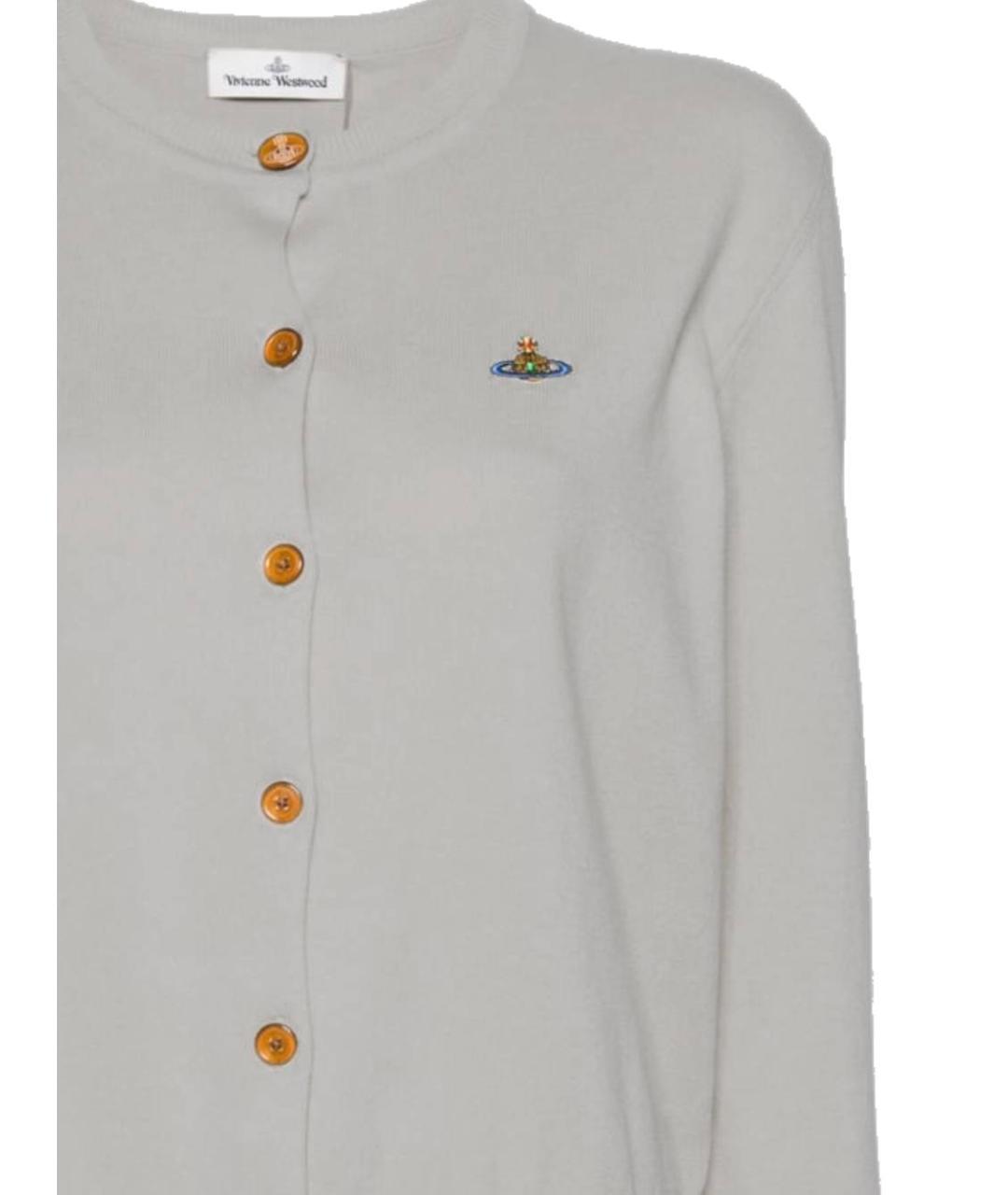 VIVIENNE WESTWOOD Серый шерстяной кардиган, фото 2