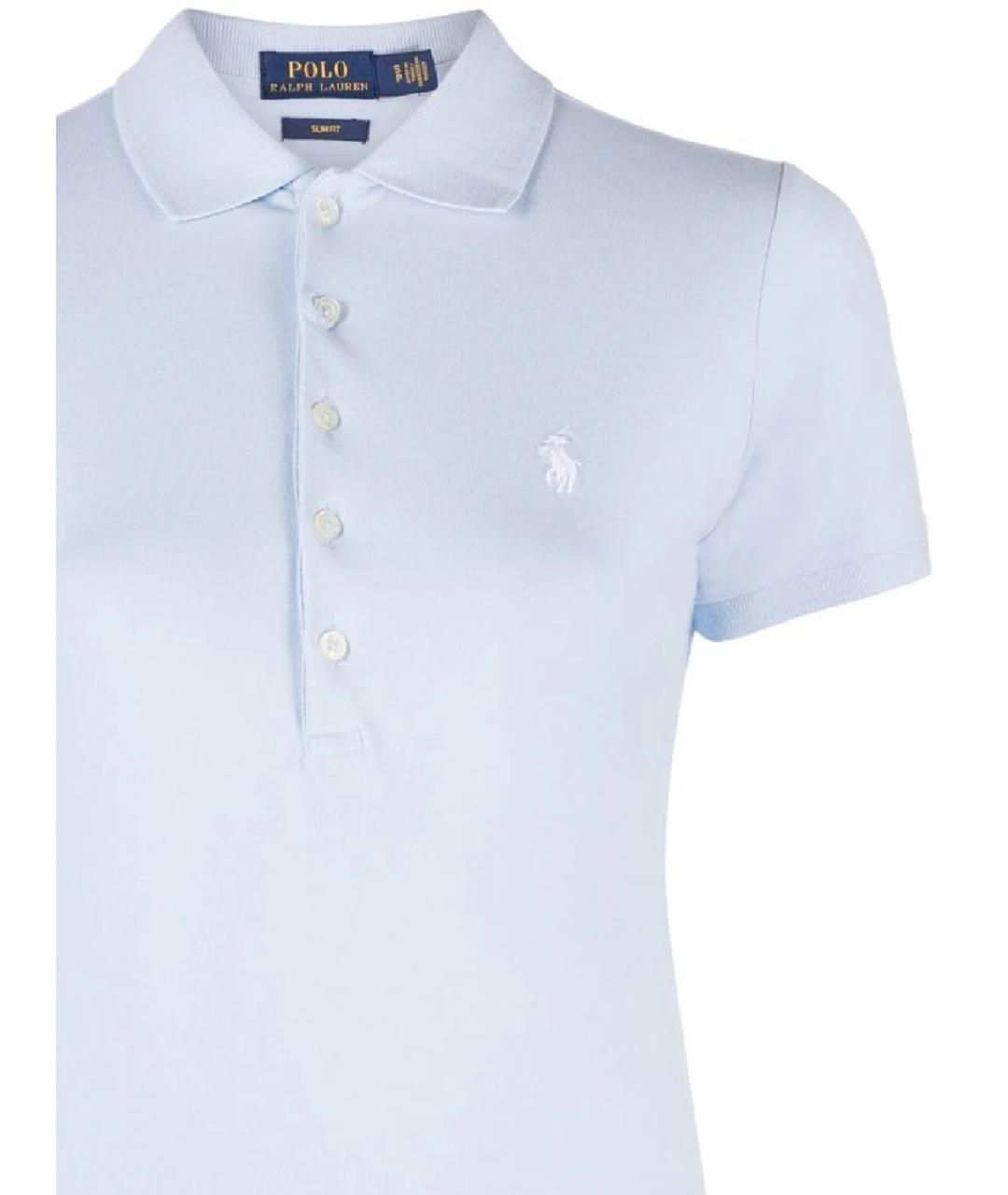 POLO RALPH LAUREN Голубая хлопковая футболка, фото 2