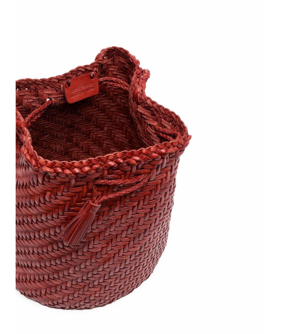 Dragon Diffusion Красная кожаная сумка через плечо, фото 4