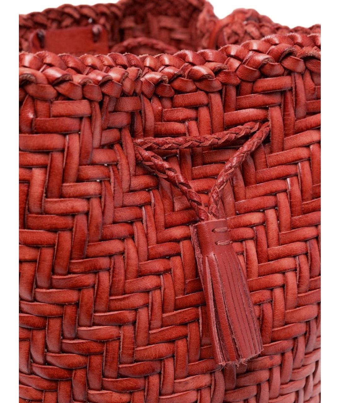 Dragon Diffusion Красная кожаная сумка через плечо, фото 3