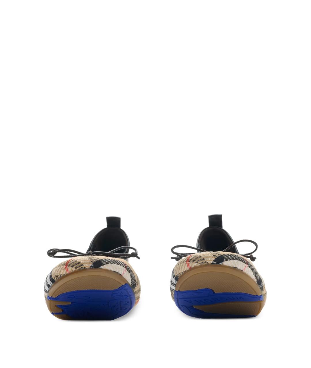 BURBERRY Бежевые текстильные балетки, фото 3