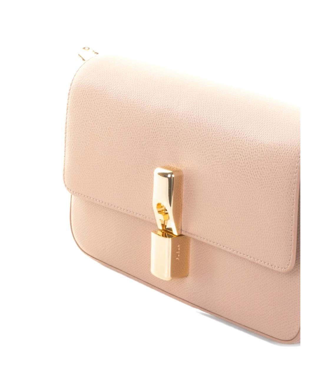 FURLA Розовая кожаная сумка через плечо, фото 3