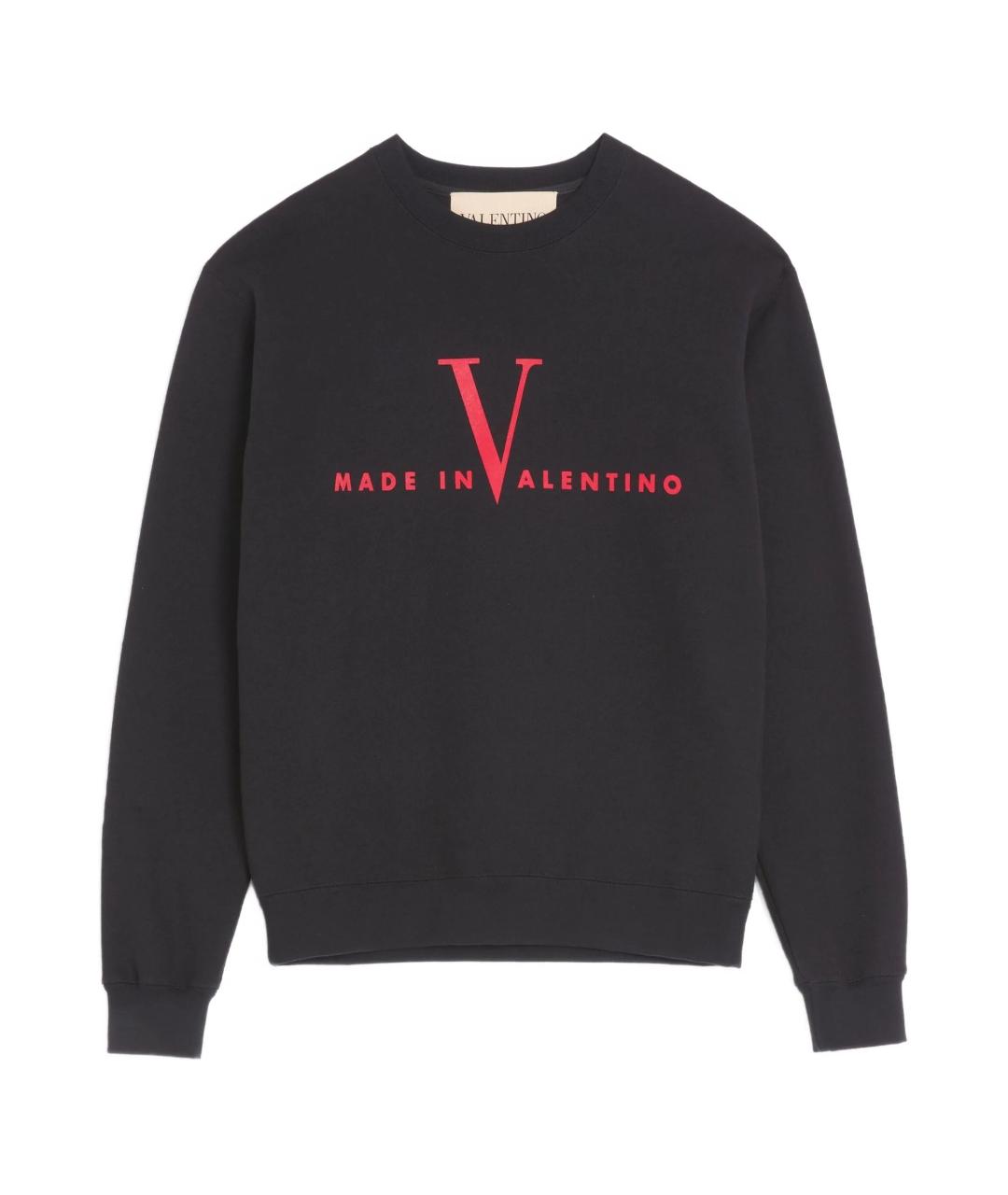 VALENTINO Черный хлопковый джемпер / свитер, фото 1