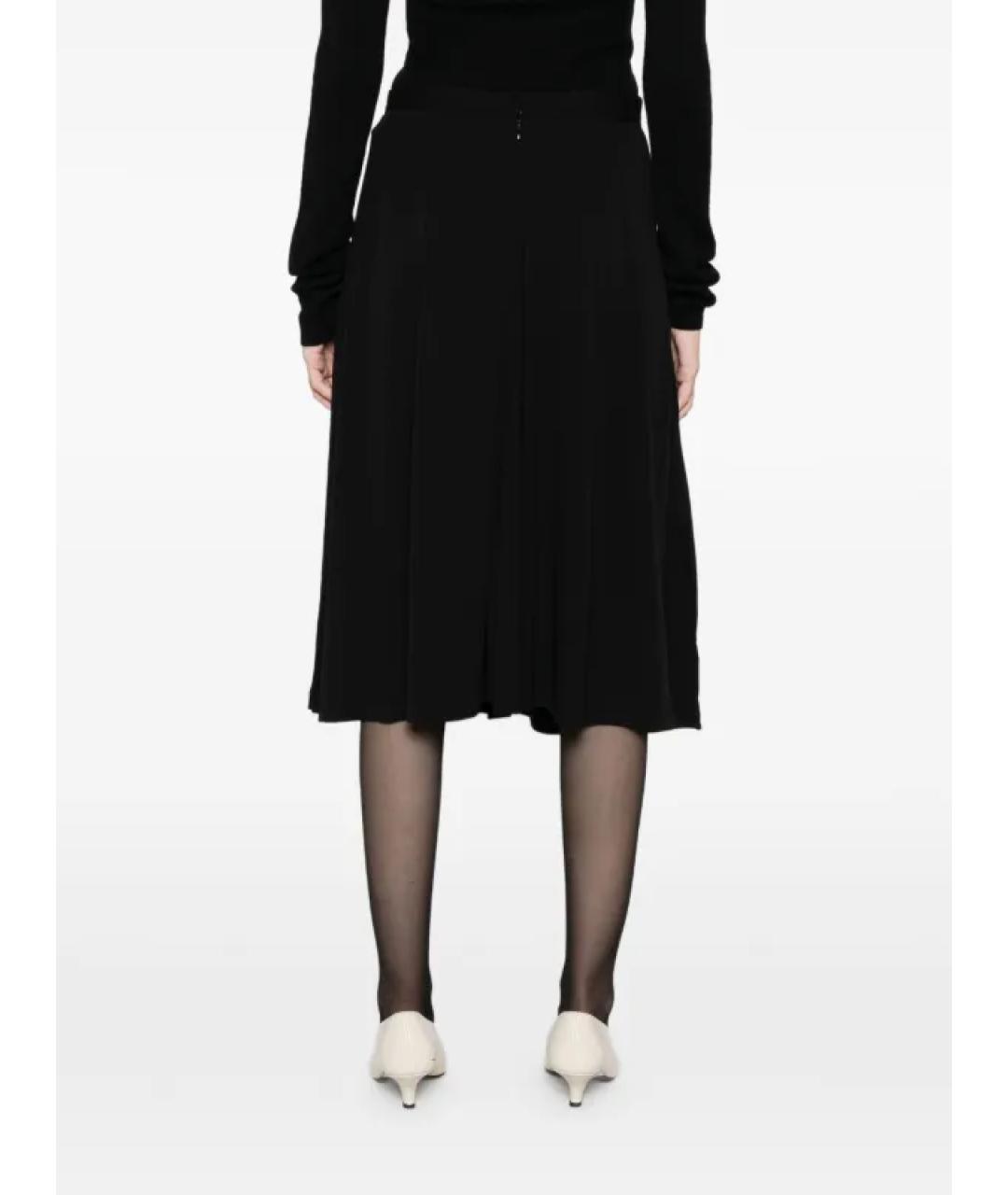 TOTEME Черная вискозная юбка миди, фото 5
