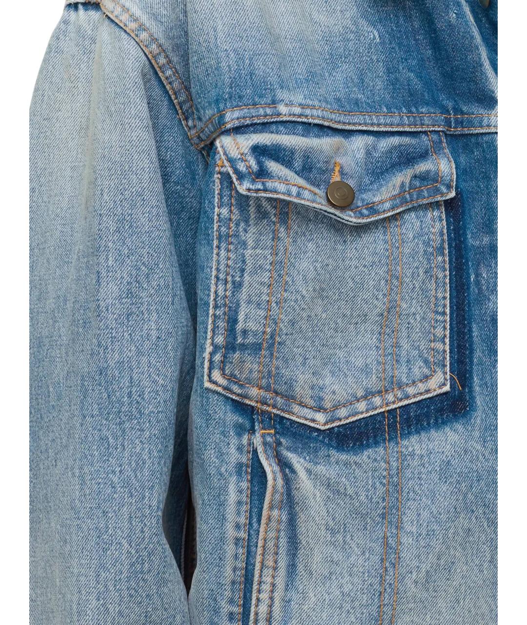 MAISON MARGIELA Голубая хлопковая куртка, фото 2