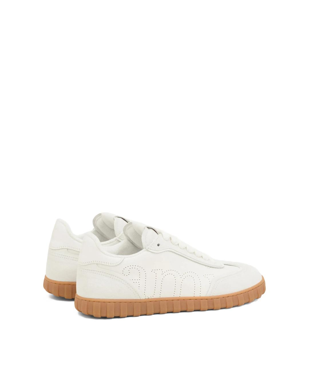 Ami Paris Белые кожаные низкие кроссовки / кеды, фото 3