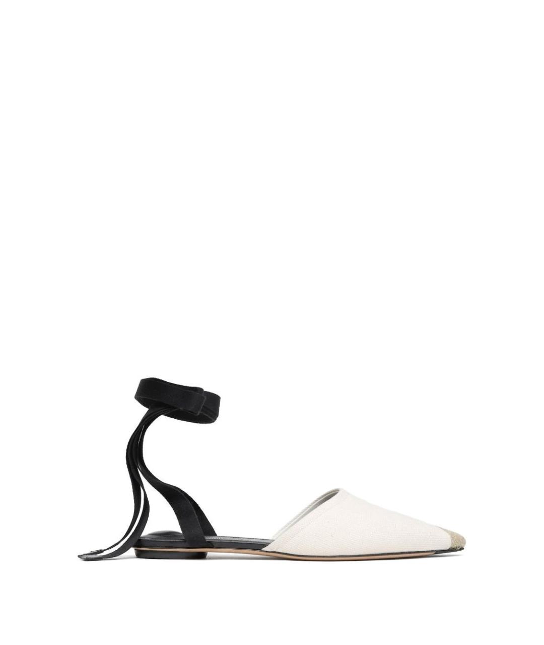 JACQUEMUS Бежевые текстильные балетки, фото 1